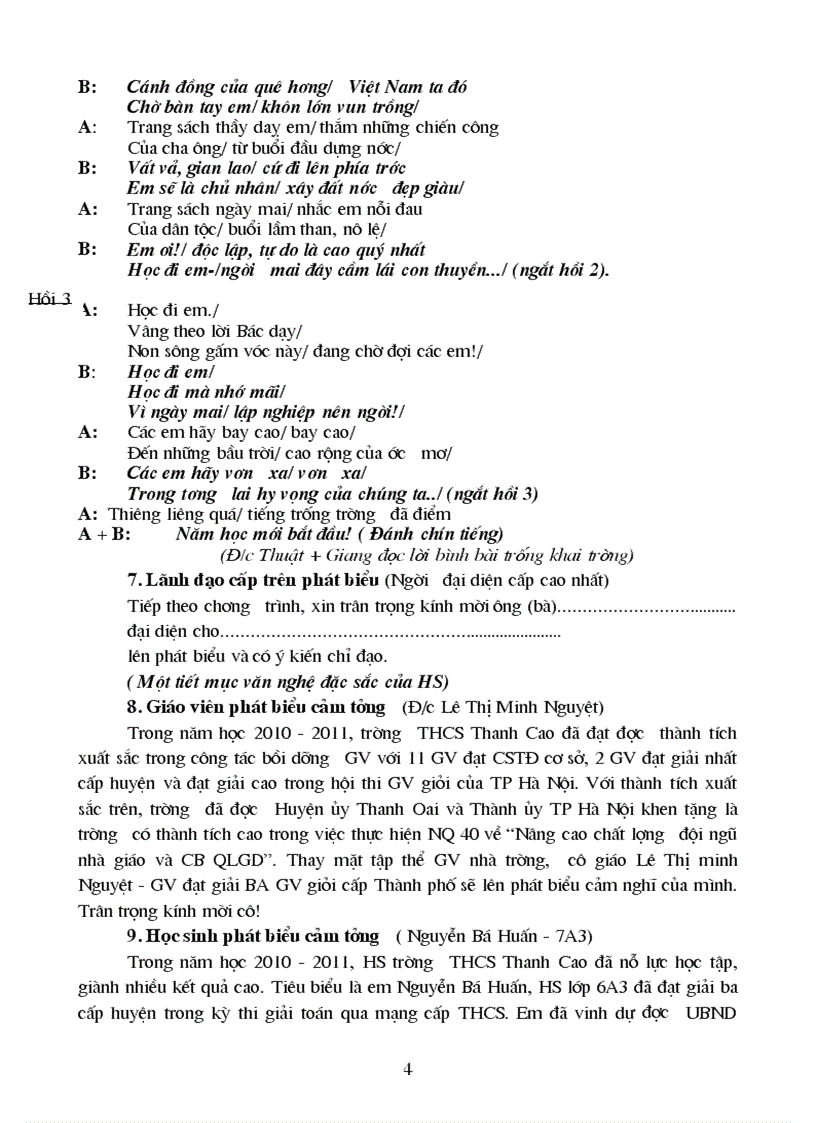 image for page Chương trình khai giảng năm học 2011 2012