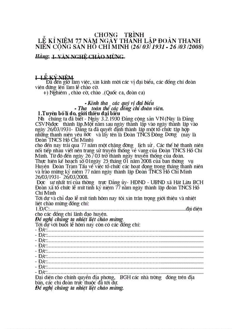 image for page Chuong trinh ki niem ngay 26 3