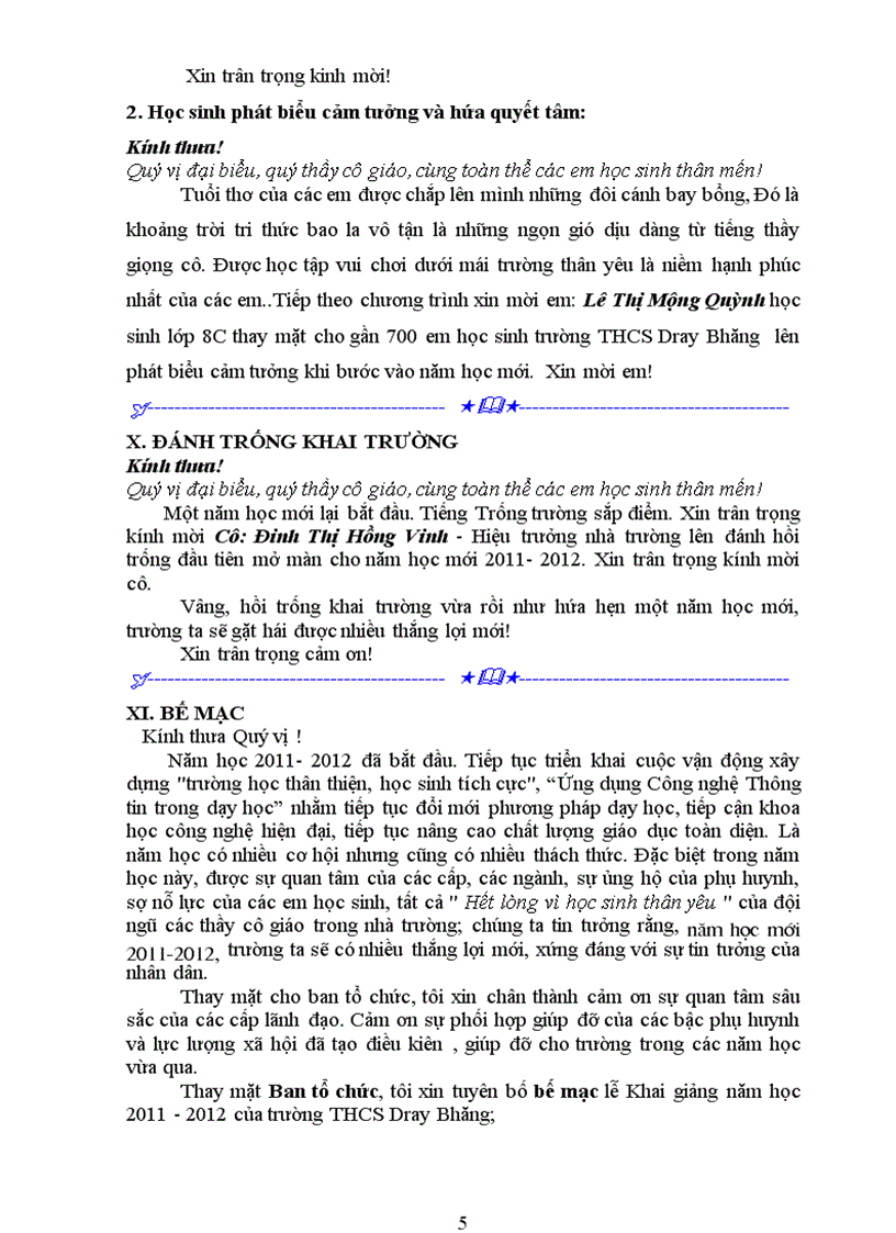 image for page Chuong trinh le khai giang nam hoc moi 2011 2012 thcs vip