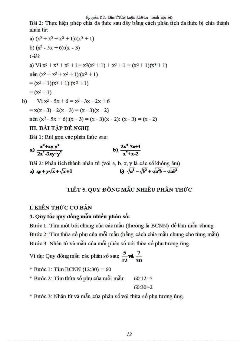 image for page Chuong trinh on tap cho hoc sinh yeu kem