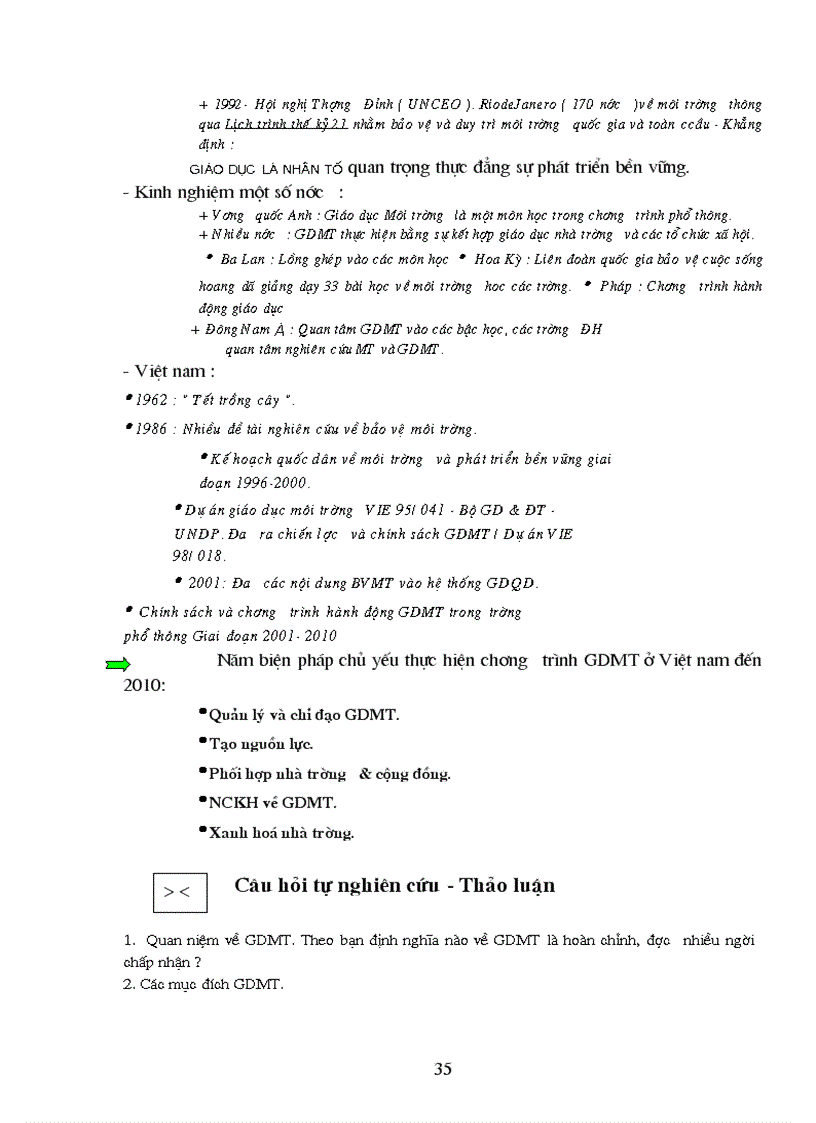 image for page Chương trình tập huấn môi trường