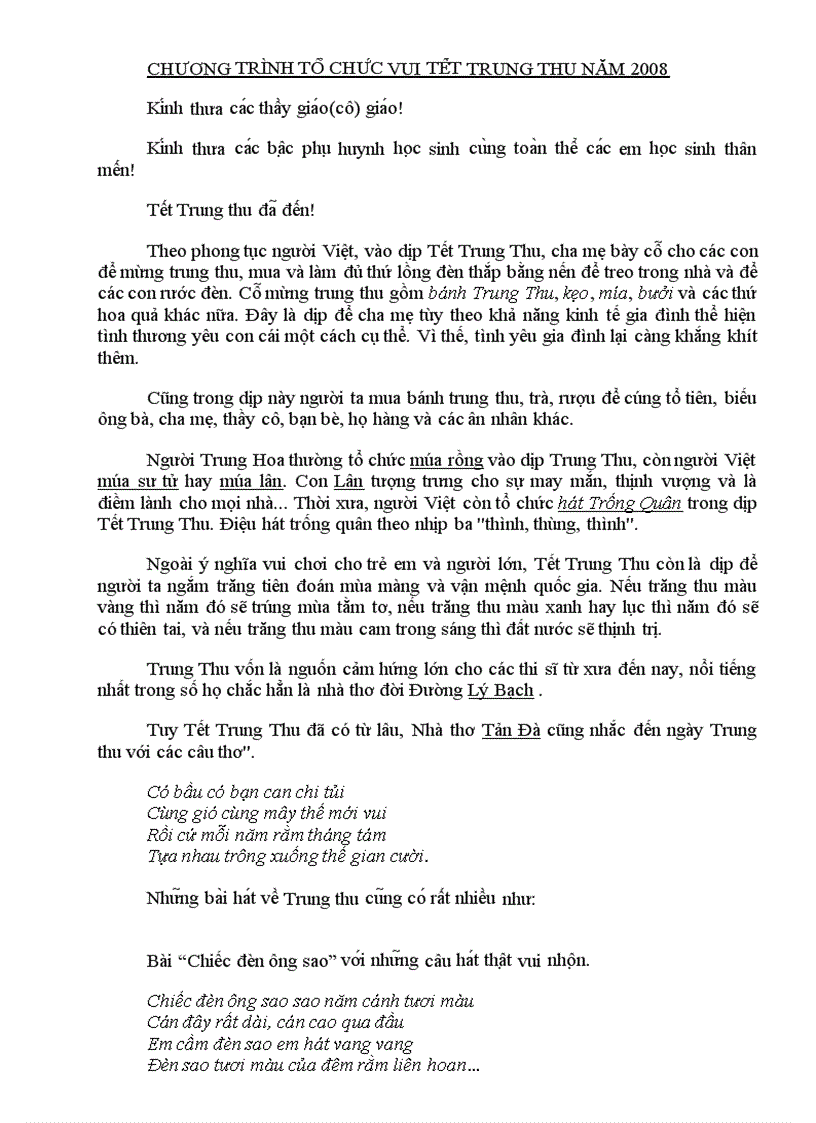 image for page Chương trình Tết Trung thu Giải ô chữ Trung thu