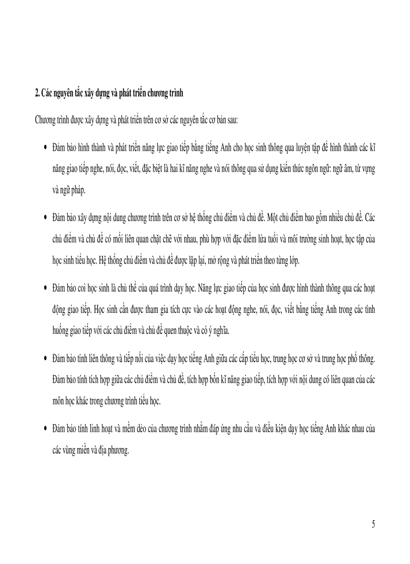 image for page Chương trình thí điểm Tiếng Anh tiểu học