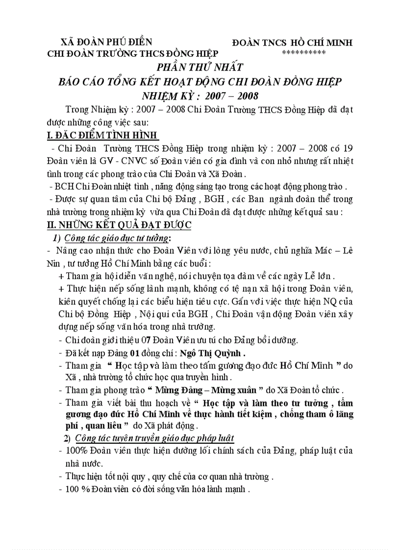 image for page Chương trình và Văn kiện đại hội Đoàn