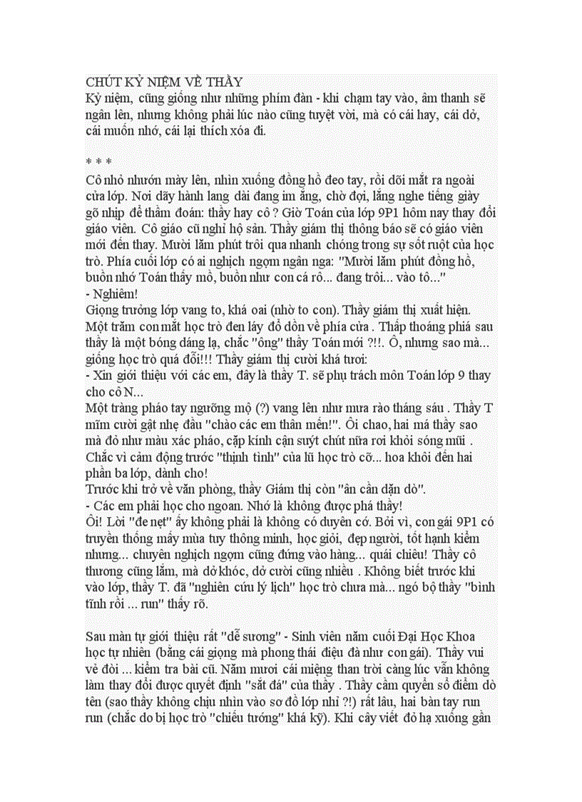 image for page Chút kỷ niệm về thầy
