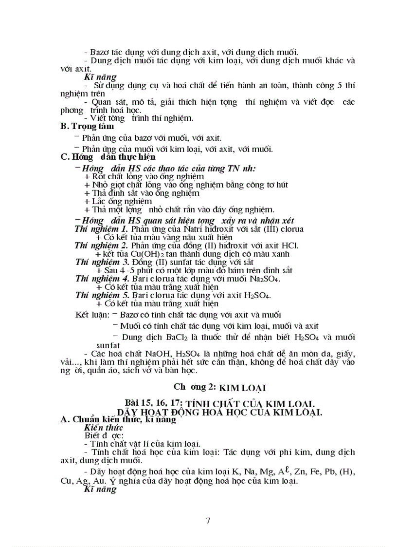 image for page Chuẩn kt kn hóa 9