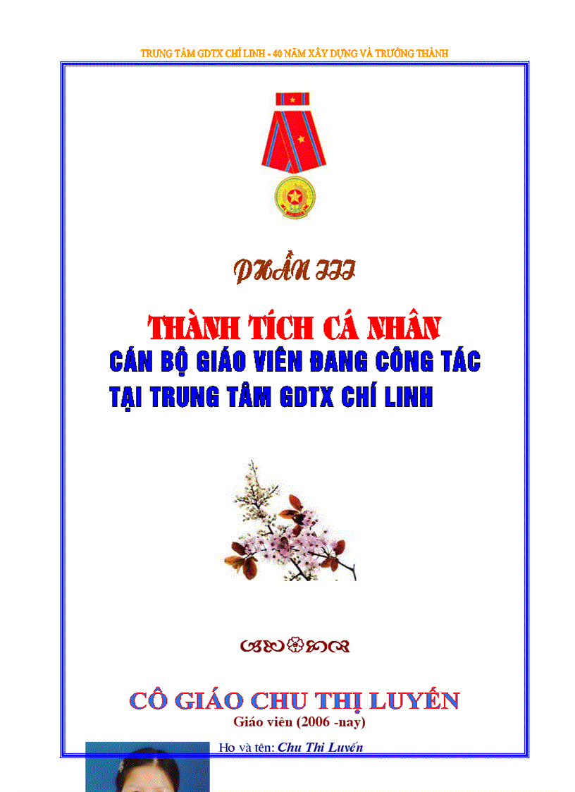 image for page Cô Chu Thị Luyến Cô Chu Thị Trang