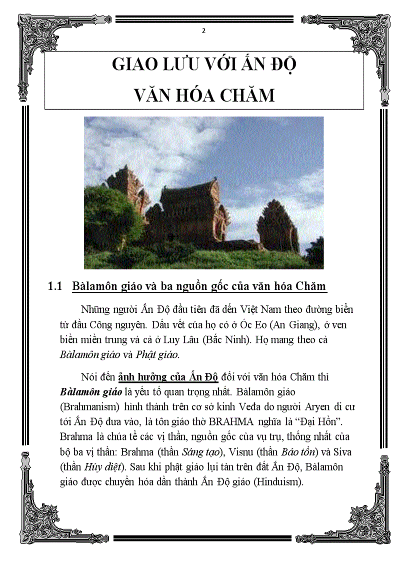 image for page Cơ sở văn hóa VN Văn hóa Chăm