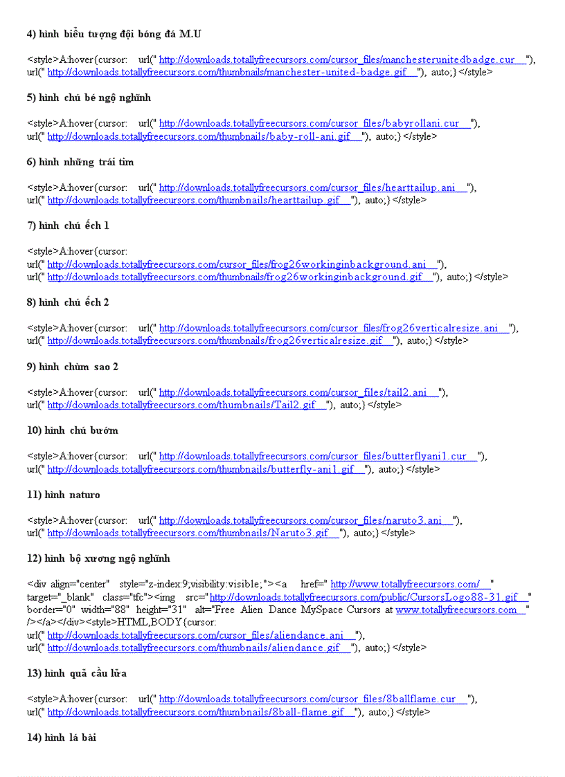 image for page Code trang trí web