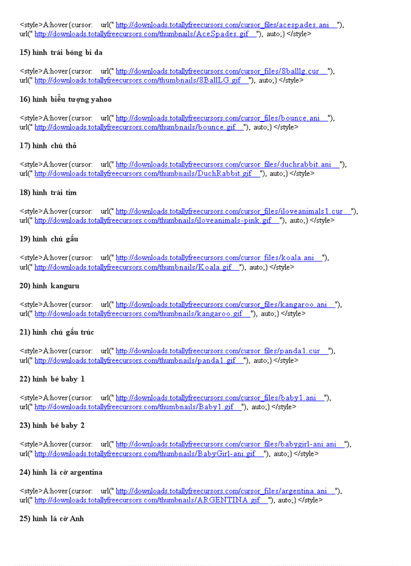 image for page Code trang trí web