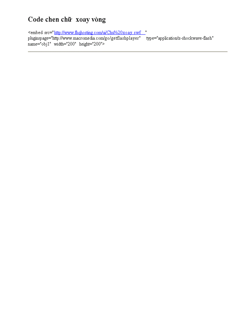 image for page Code chèn chữ xoay vòng