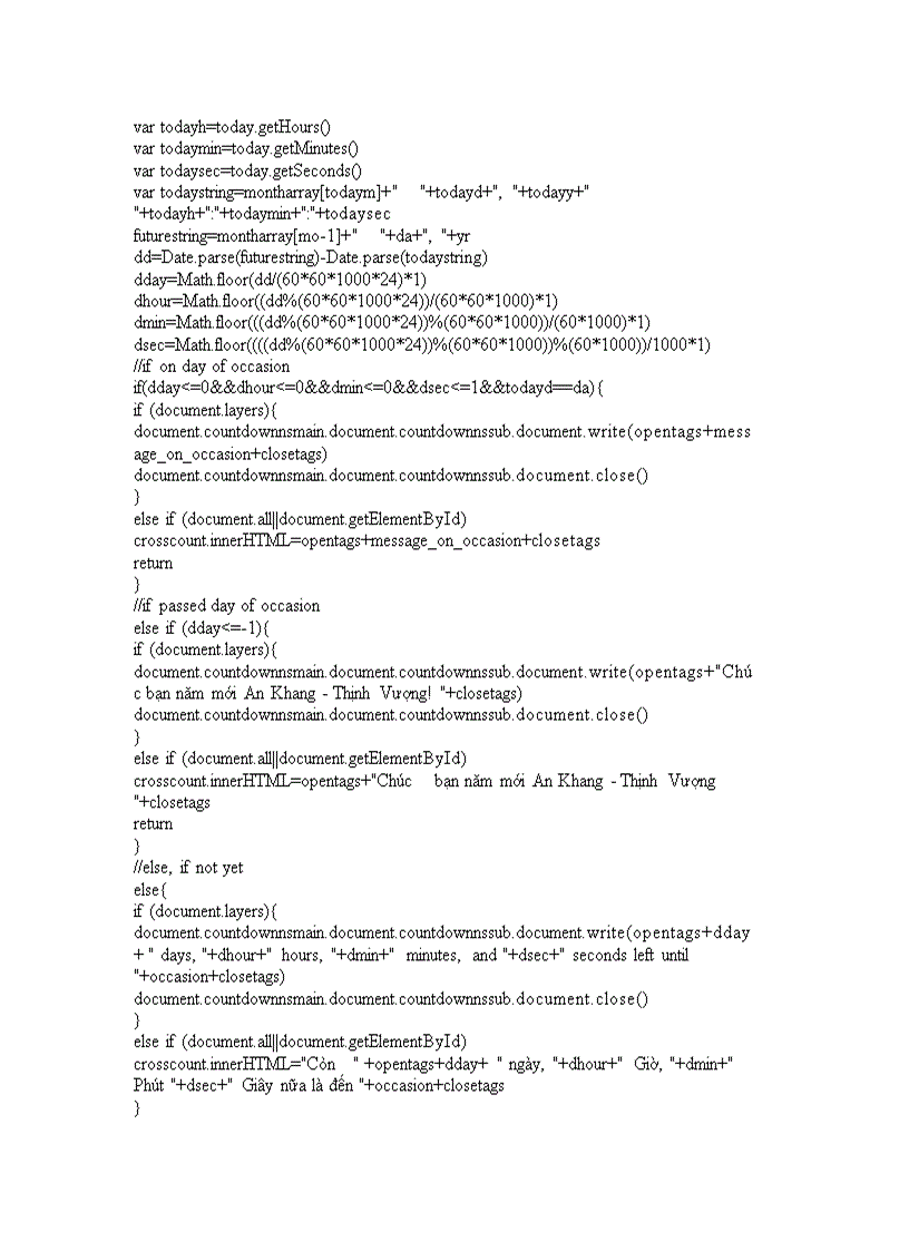 image for page Code đếm ngược thời gian Tết