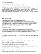 Code HTML trang trí Website