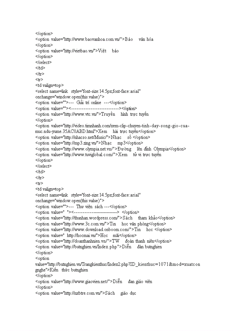 image for page Code tao lien ket webs tren cot chuc nang Blog