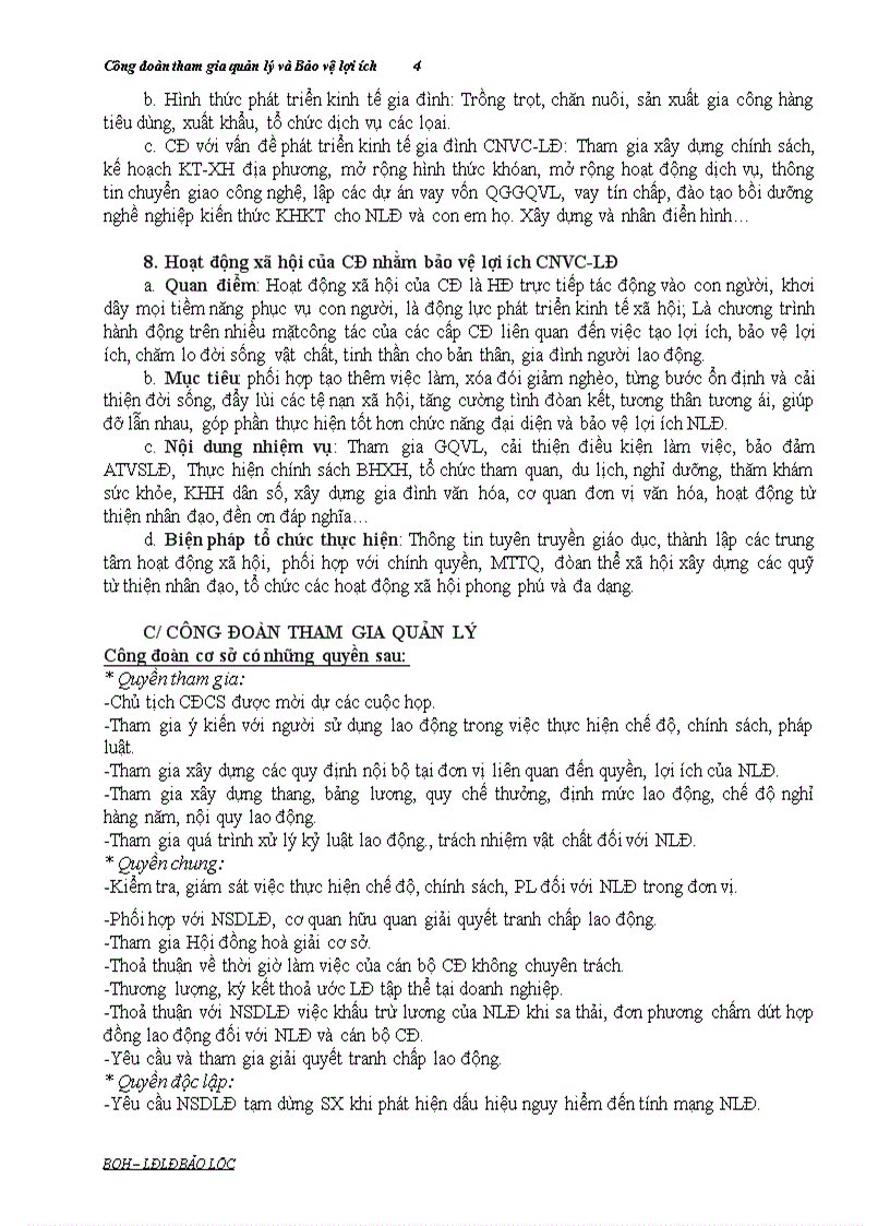 image for page Công đoàn Bảo vệ lợi ích