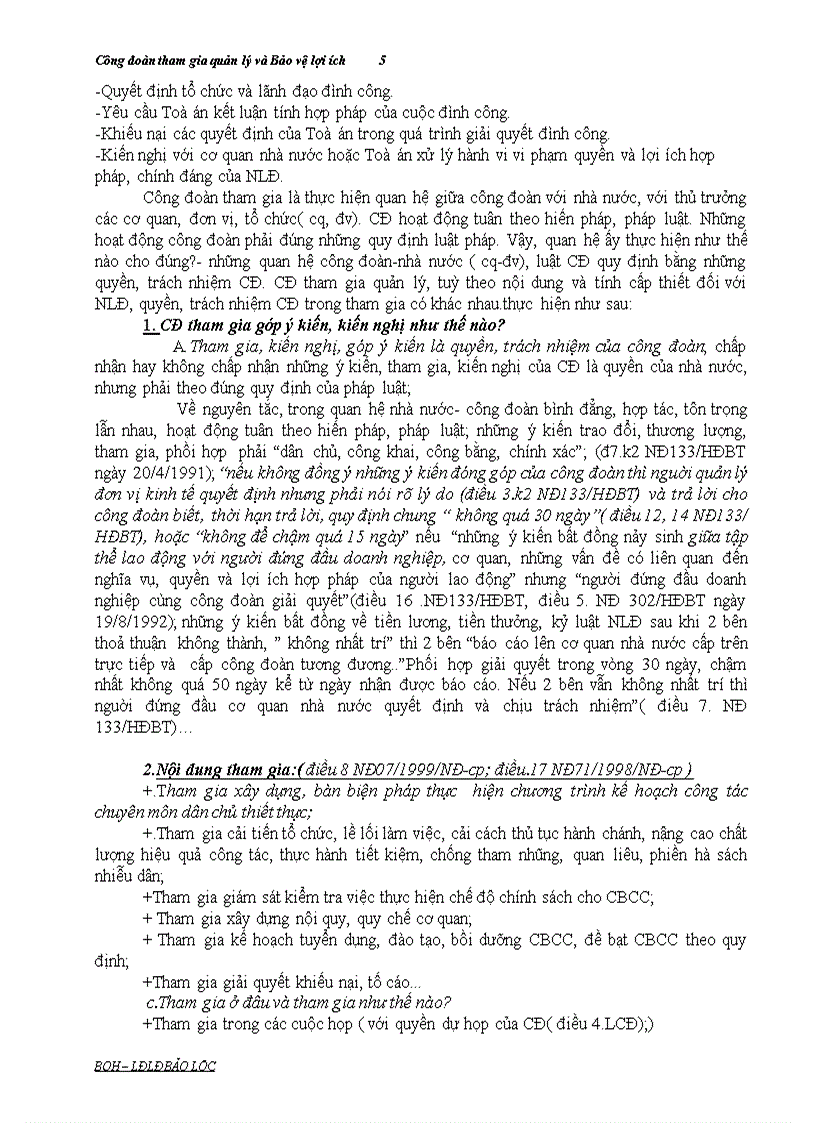 image for page Công đoàn Bảo vệ lợi ích