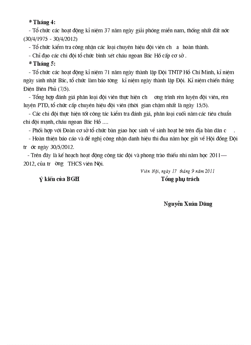 image for page Cong tac doi 2011 2012ke hoach cong tac hoat dong doi 11 12