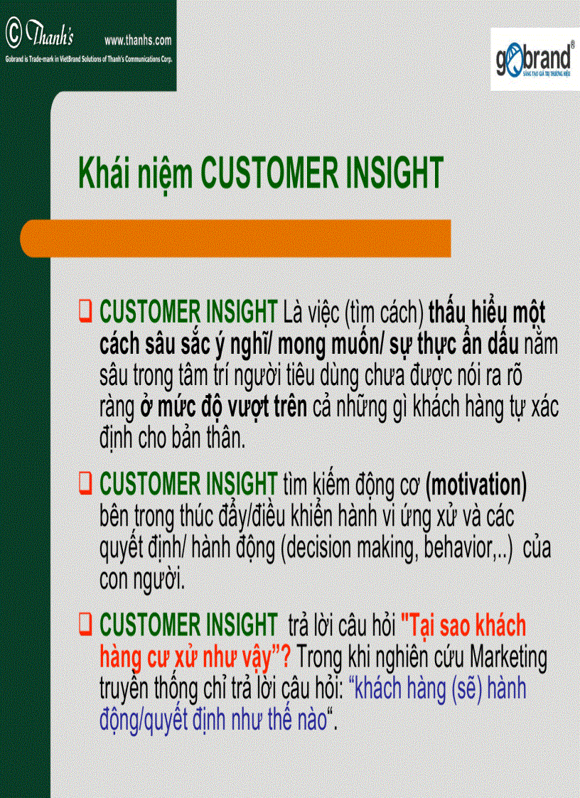 Customer Insight