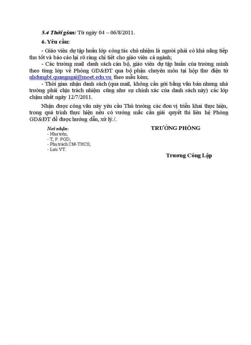 image for page CV tập huấn hè 2011 các môn