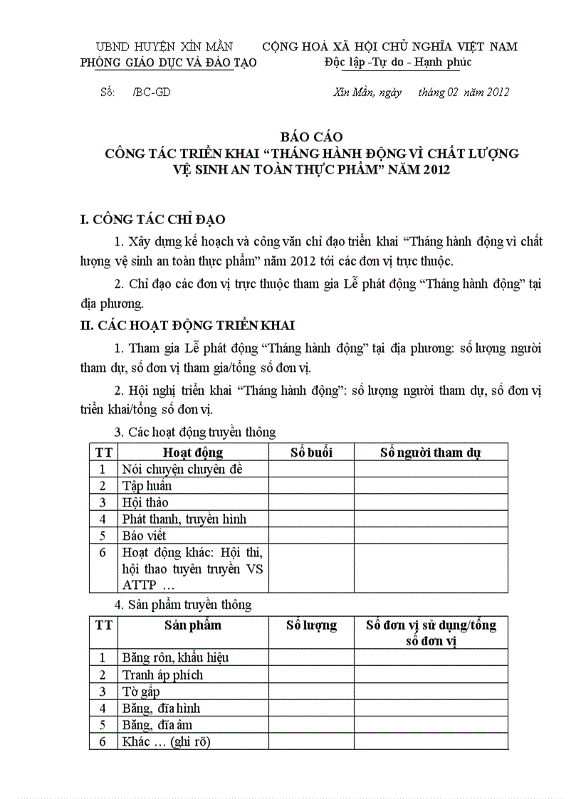 image for page CV tháng hành động Vệ sinh an toàn thực phẩm