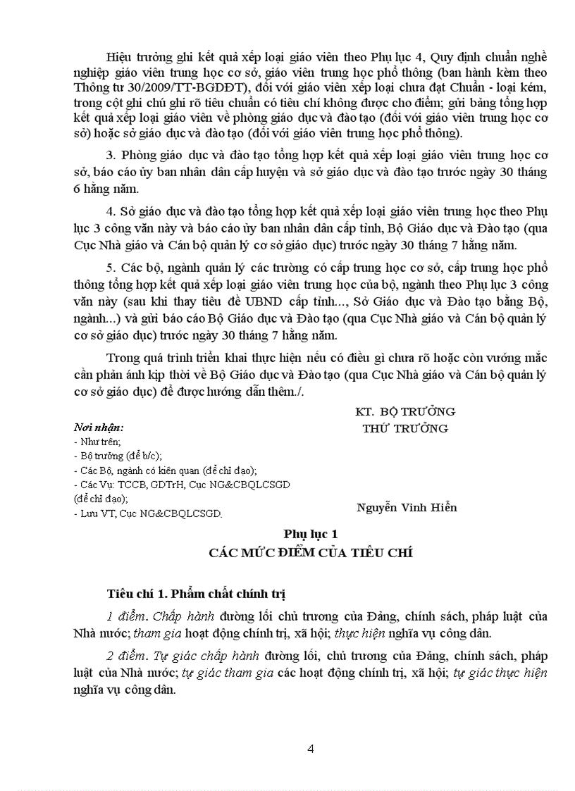 image for page CV660 Hướng dẫn đánh giá GV theo TT30