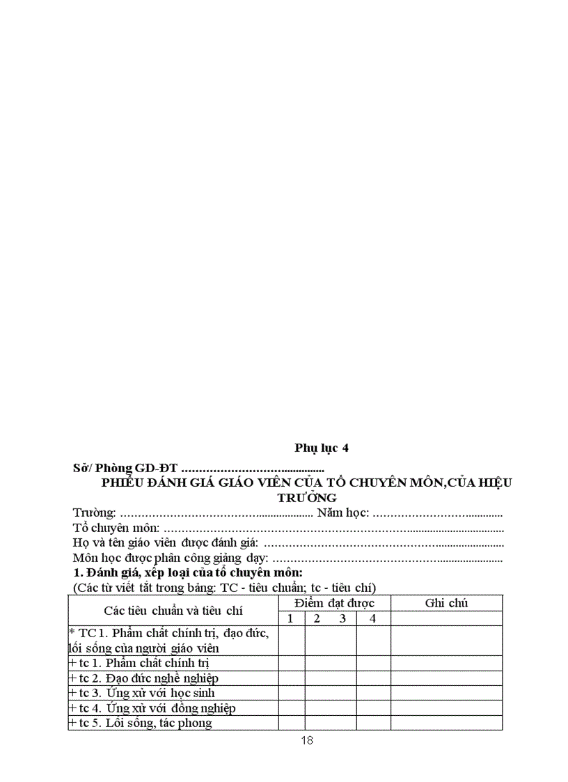 image for page CV660 Hướng dẫn đánh giá GV theo TT30
