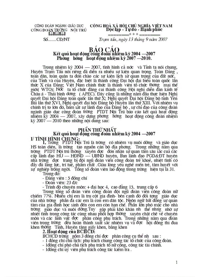 image for page Dai hoi cong doan