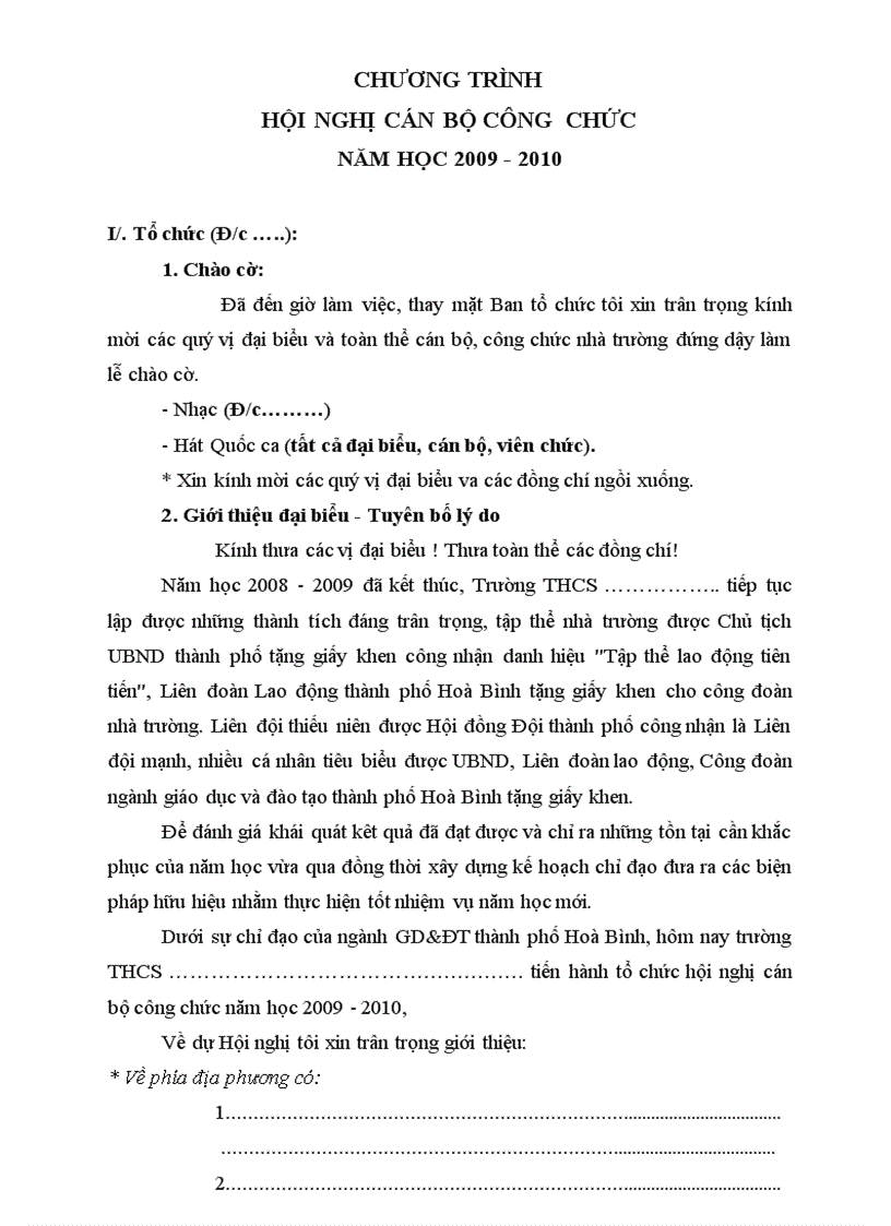 image for page Dẫn chương trình đại hội công nhân viêc chức