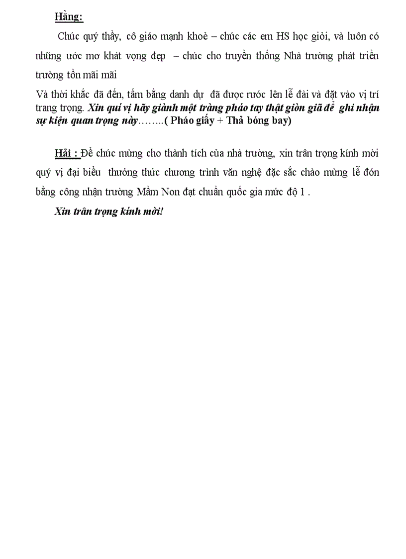 image for page Dẫn chương trình diễu hành đón chuẩn