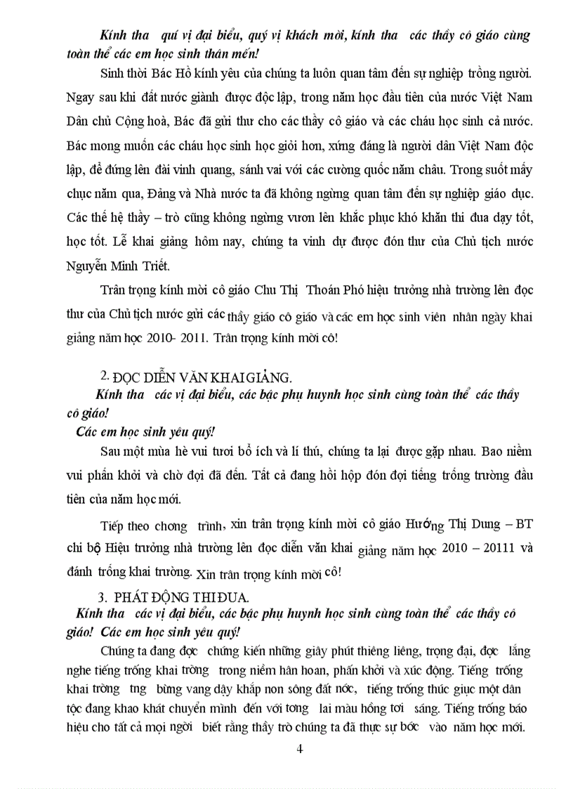 image for page Dẫn chương trình Khai giảng năm học mới