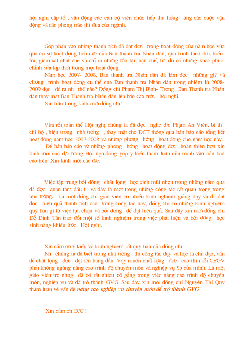 image for page Dan CT hoi nghi can bo vien chuc nam hoc 0708