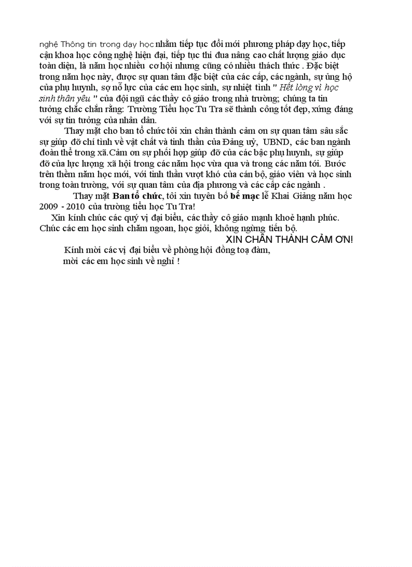 image for page Dan chuong trinh khai giang 1