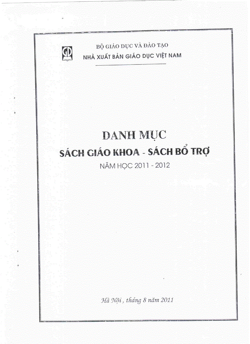 image for page Danh mục SGK