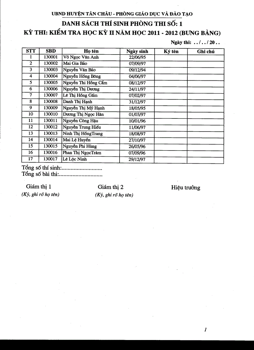 image for page Danh sách hs dự thi HKII Bưng Bàng