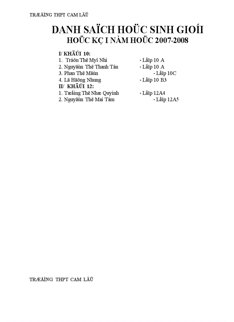 image for page Danh sách HS giỏi tiên tiến HKI 07 08 doc
