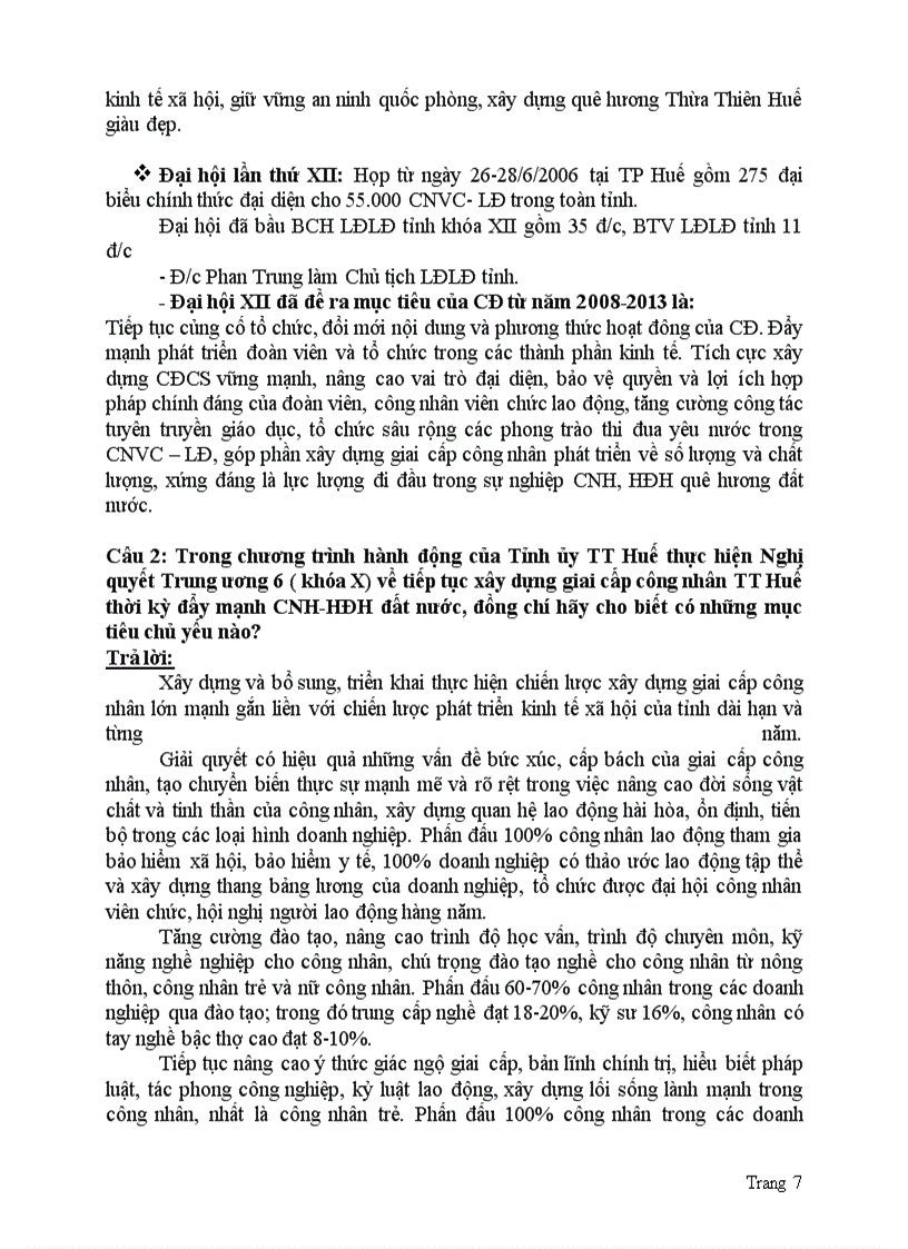 image for page Đáp án bài dụe thi công đoàn tỉnh thừa thiên huế có hình ảnh