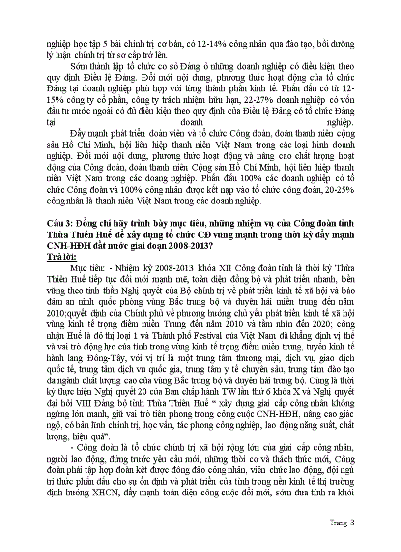 image for page Đáp án bài dụe thi công đoàn tỉnh thừa thiên huế có hình ảnh