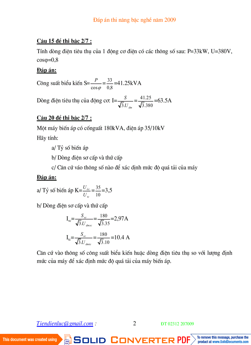 image for page Dap an bai tap thi nang bac nghe dien