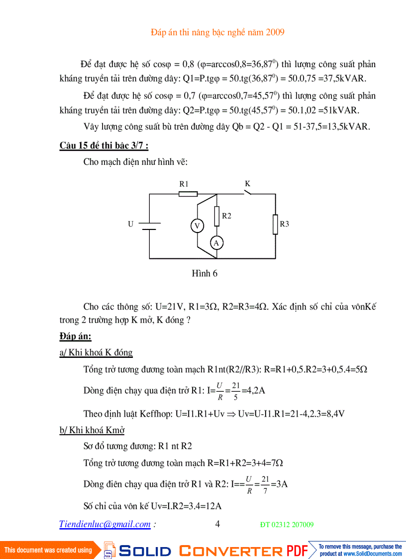 image for page Dap an bai tap thi nang bac nghe dien