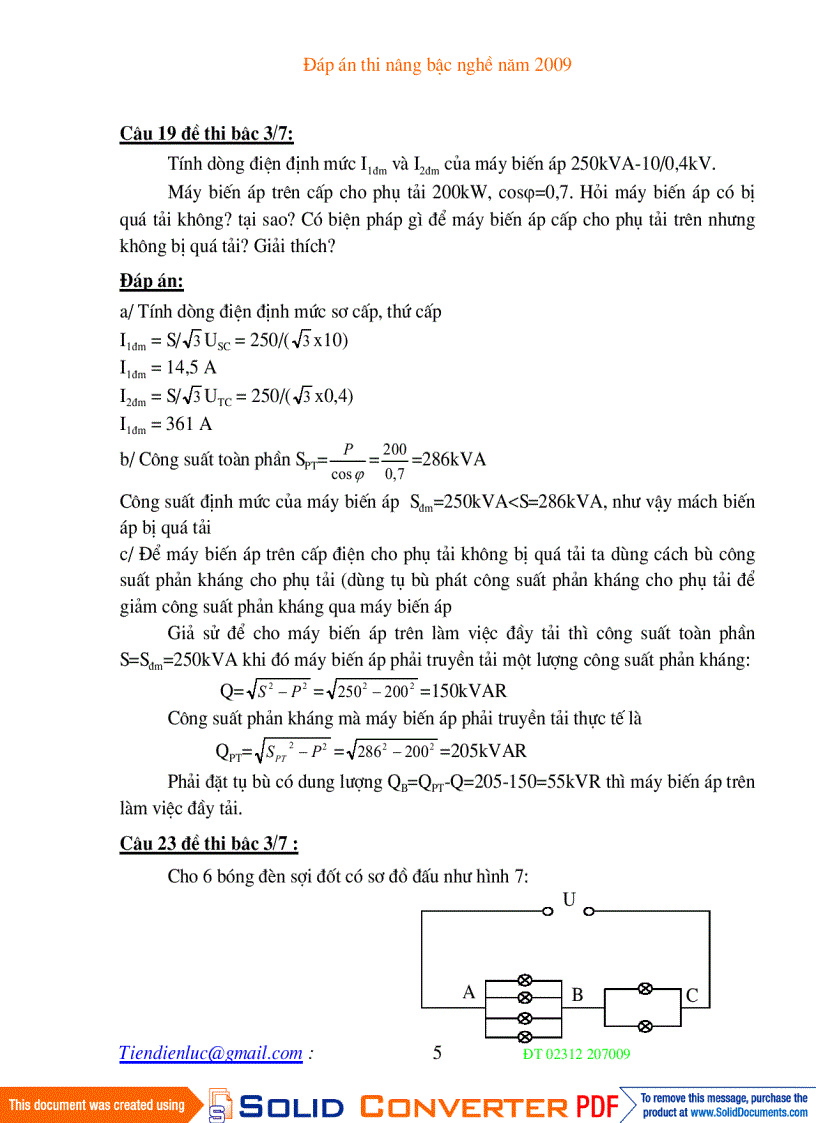 image for page Dap an bai tap thi nang bac nghe dien