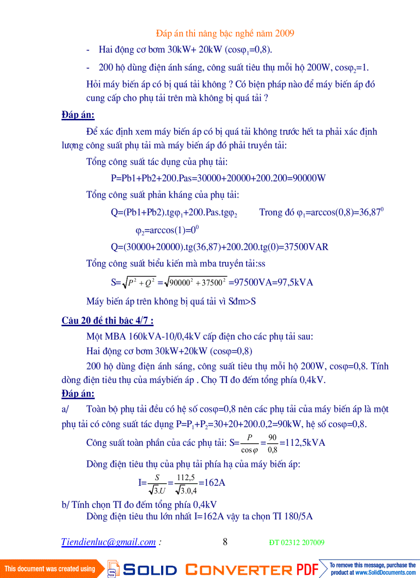 image for page Dap an bai tap thi nang bac nghe dien