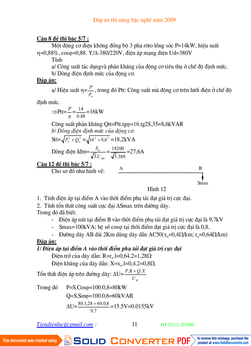 image for page Dap an bai tap thi nang bac nghe dien