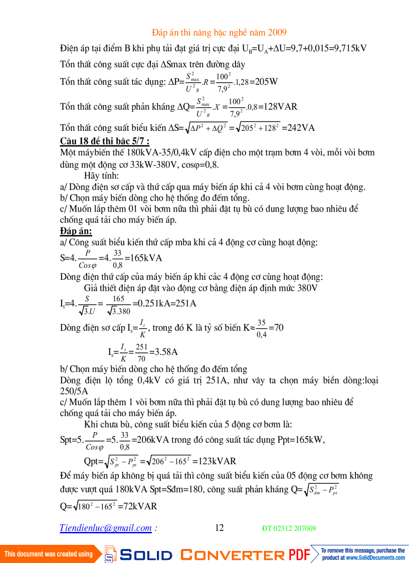 image for page Dap an bai tap thi nang bac nghe dien