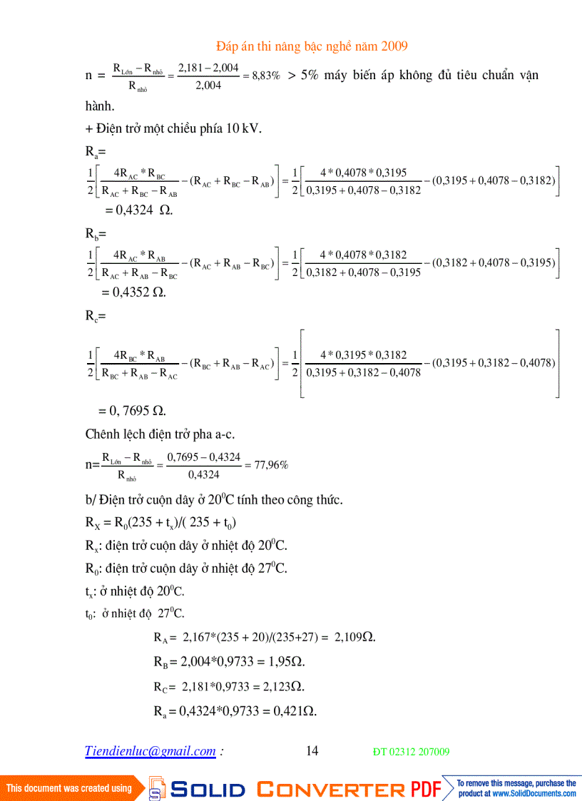 image for page Dap an bai tap thi nang bac nghe dien