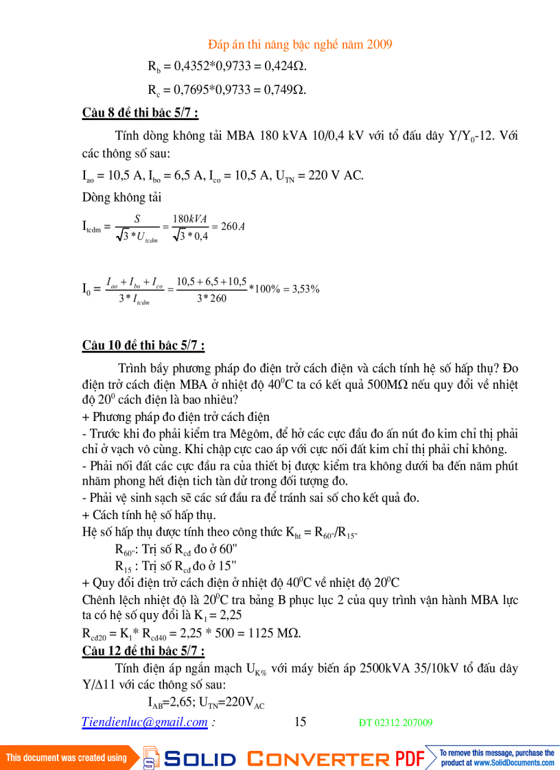 image for page Dap an bai tap thi nang bac nghe dien