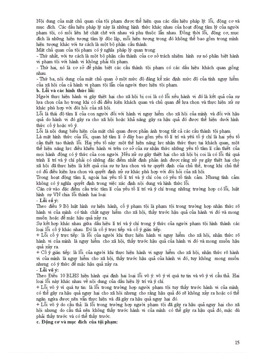 image for page Đáp án câu hỏi ôn thi môn luật hình sự