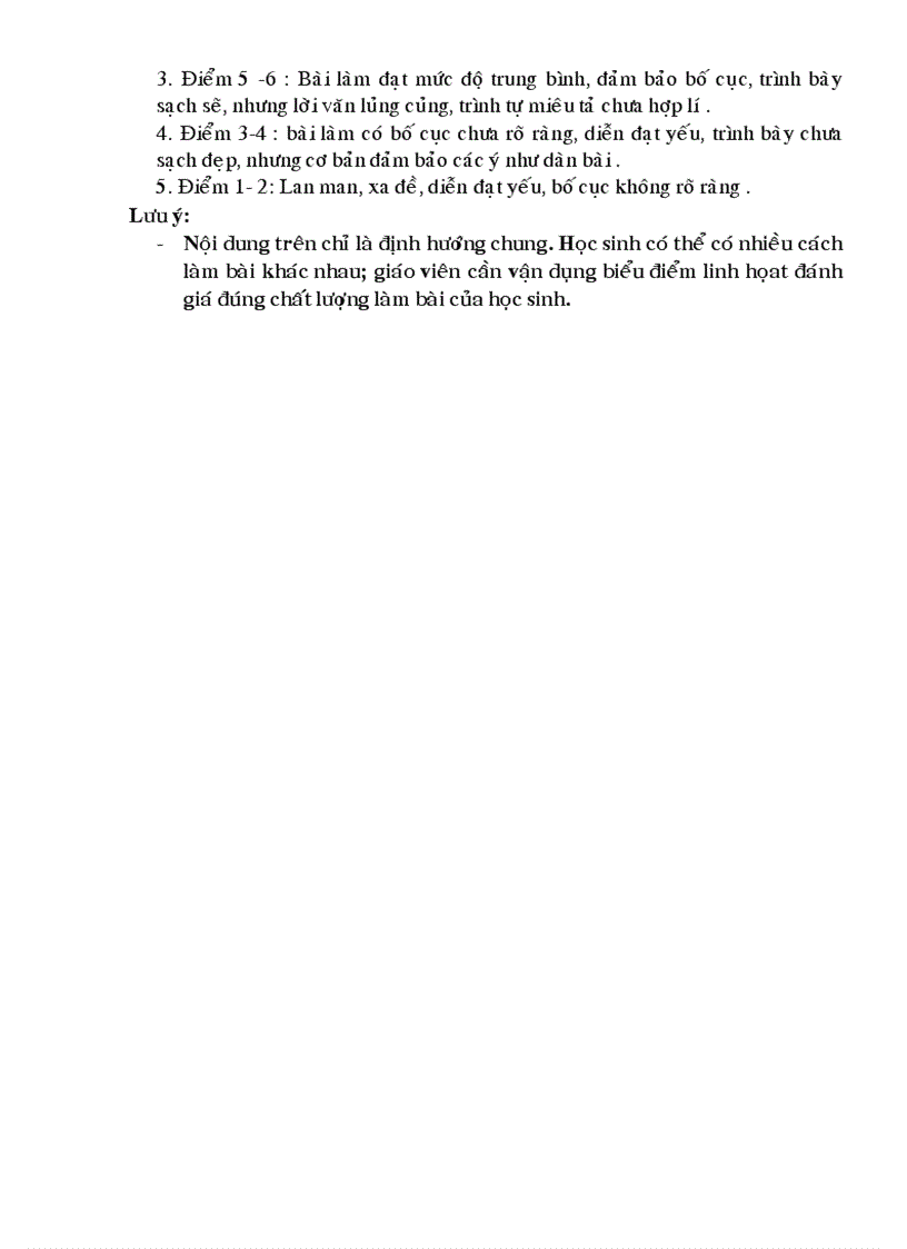 image for page Đáp án Ngữ văn 6 năm 2009 2010 Phòng giáo dục Đam Rông