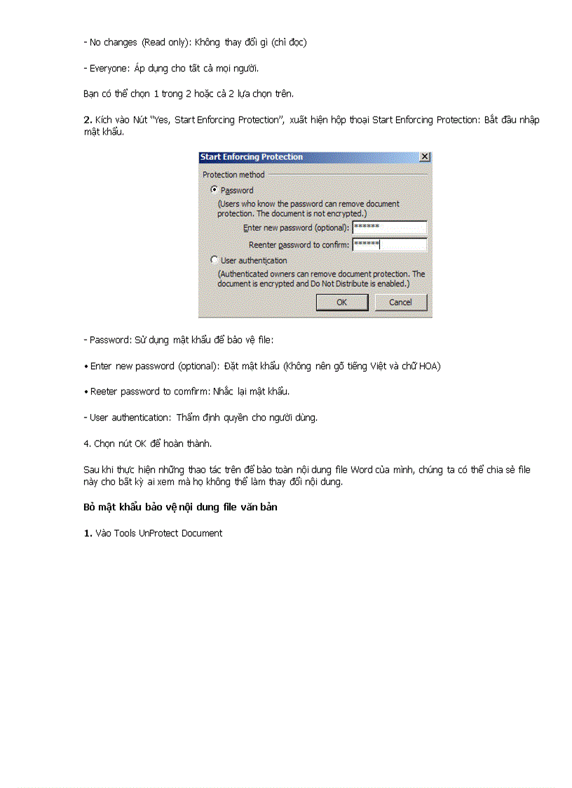 image for page Đặt mật khẩu và xóa mật khẩu trong Word