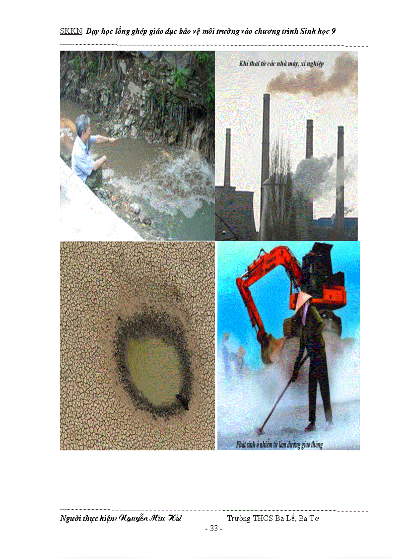 image for page Dạy học tích hợp lồng ghép GDBVMT vào Sinh học 9