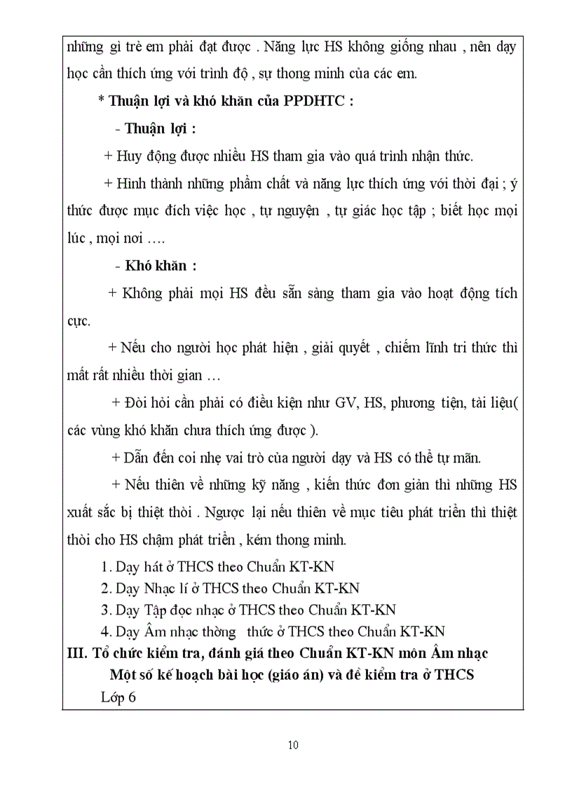 image for page Dạy học và Kiểm tra đánh giá theo chuẩn kiến thức KN KT môn Nhạc THCS